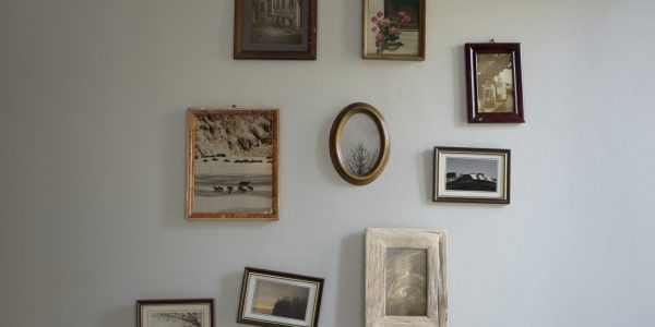 Vintage frames on a wall